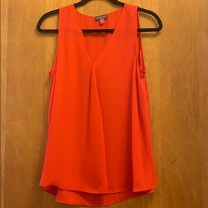 Vince Camino Red Silk Blouse